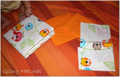Corredino neonato in cotone biologico Kebeo - kit lenzuola
